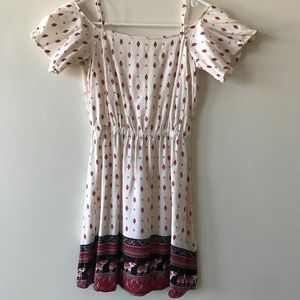 Patterned Off-the-Shoulder Dress